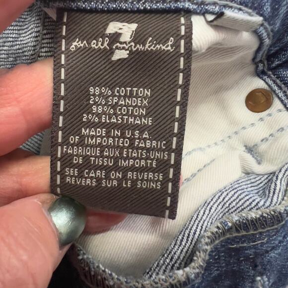 Men7 For All Mankind jean Vintage Y2K  button fly boot cut relaxed distressed - Picture 7 of 9